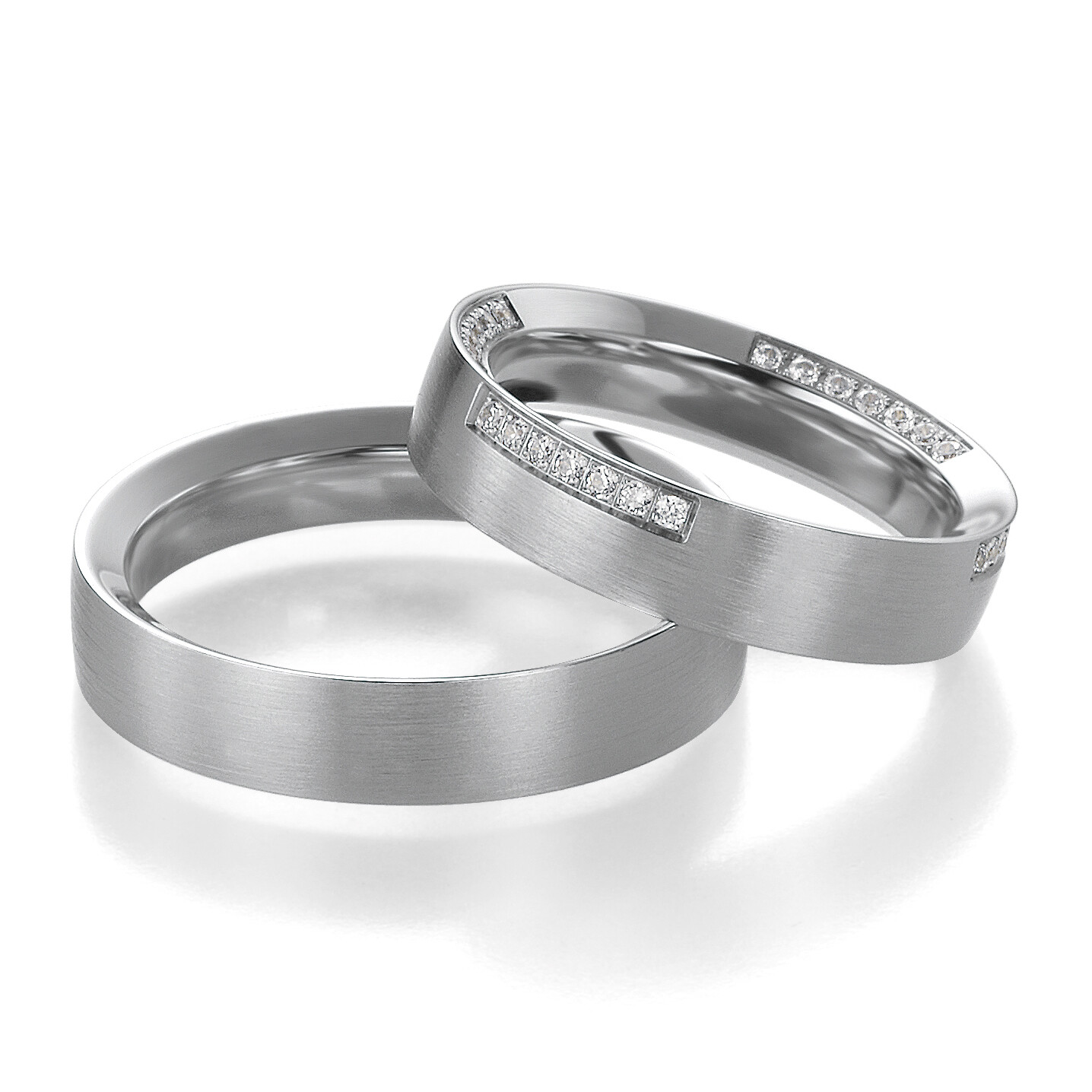 Breuning Trauringe 46/00201 & 46/00202 Weißgold