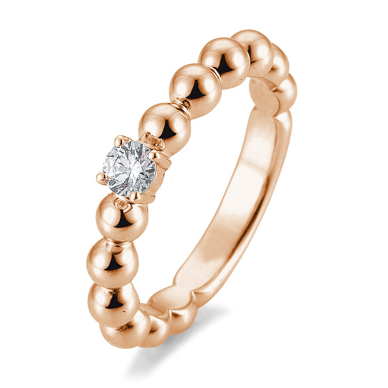 Breuning Kugelring Rotgold Brillant 0,150 ct