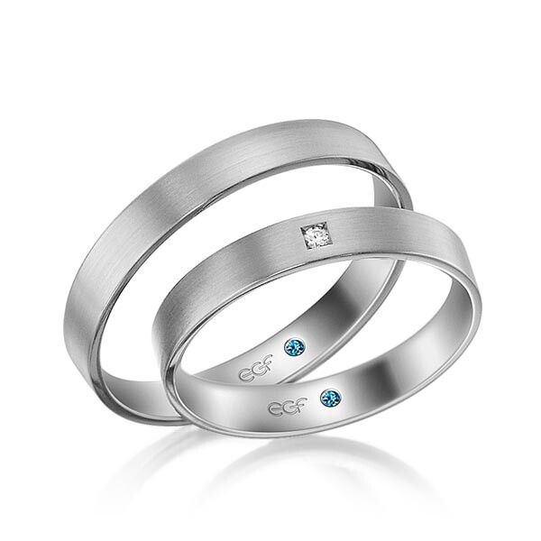 egf Trauringe Palladium Brillant F-4012-2