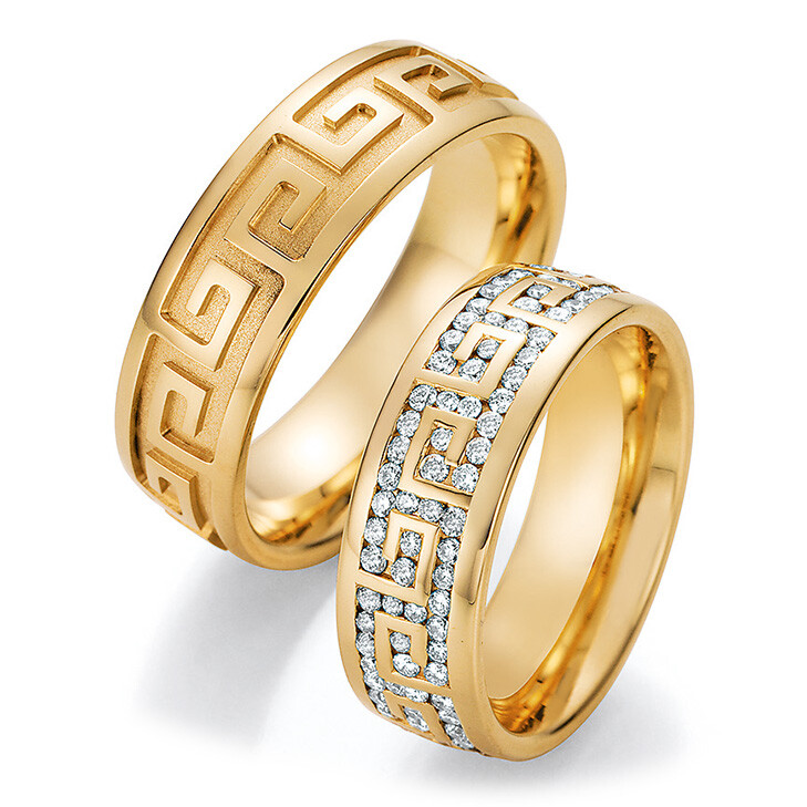 Collection Ruesch Trauringe Gelbgold La Bellezza 02/50090 & 02/50100