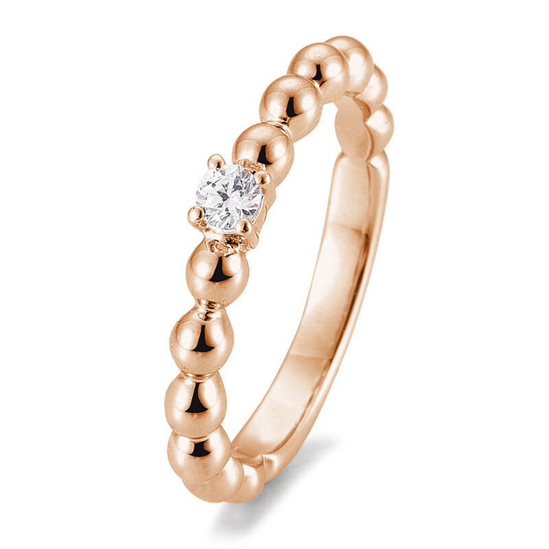Breuning Kugelring Rotgold Brillant 0,100 ct
