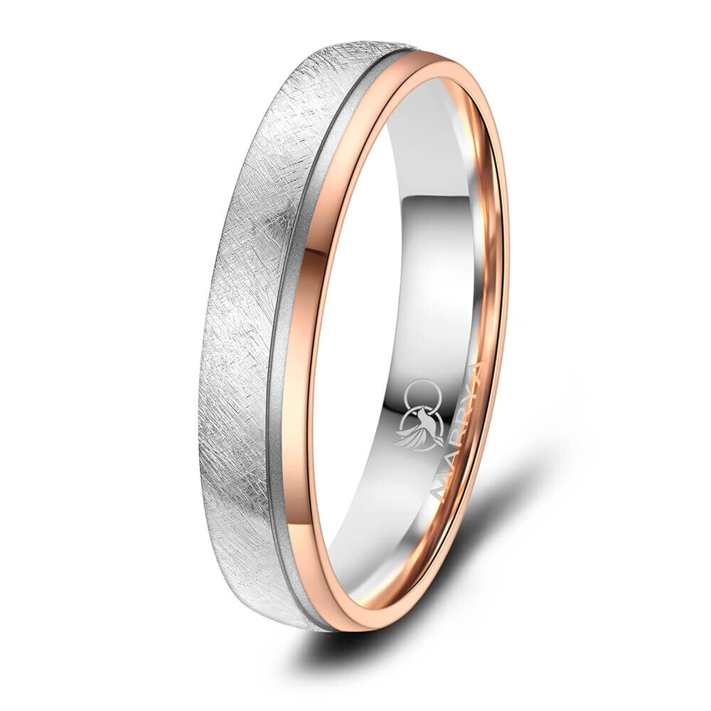 Partnerring Trauring Edelstahl Rose Marrya ES-34
