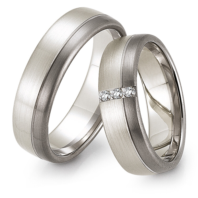 Gerstner Trauringe Weißgold 375 & Palladium 500 4/28201/6 & 28201/6