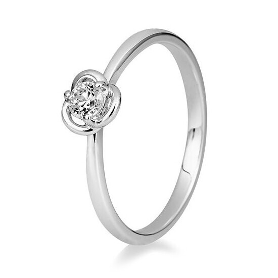 Breuning Ring mit Rosenfassung Brillant Platin