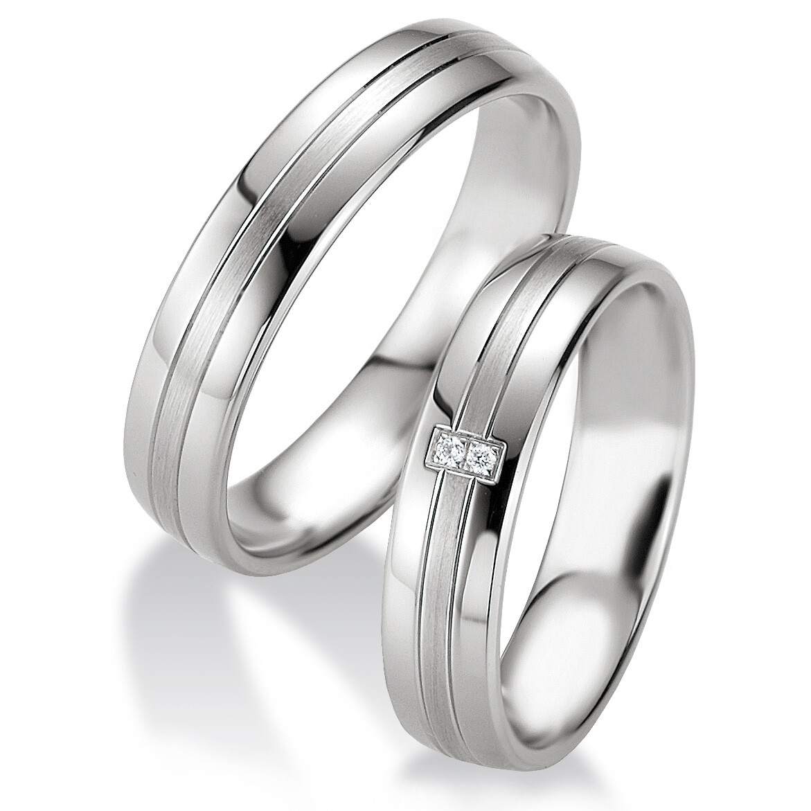 Breuning Trauringe / Partnerringe 48/08069 & 48/08070 aus Silber 925