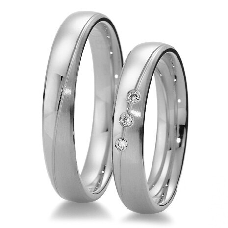 Breuning Trauringe 48/04015 & 48/04016 aus Platin