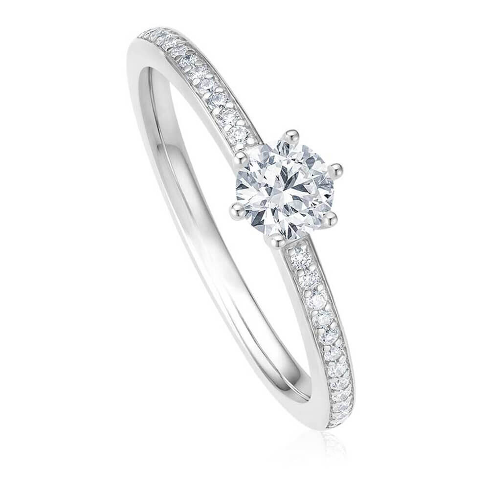 Verlobungsring Pavé Weißgold bella luce EH005582