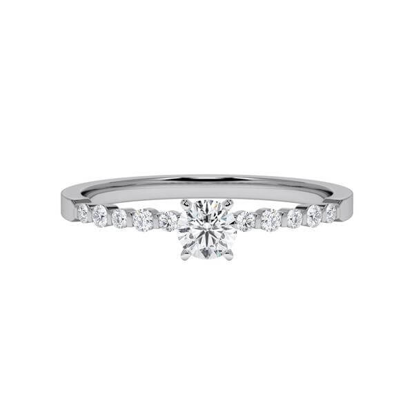 Diamantring Graugold 750 & Platin 950 Brillant zus. 0,320ct. Rubin RU-1793