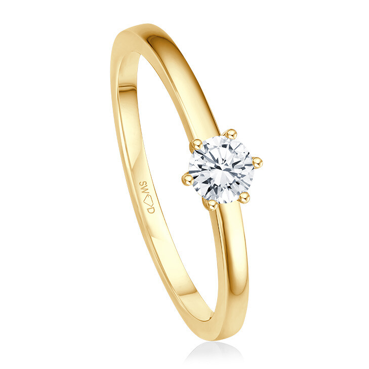 Verlobungsring Solitär Gelbgold Brillant Giloy EH005127