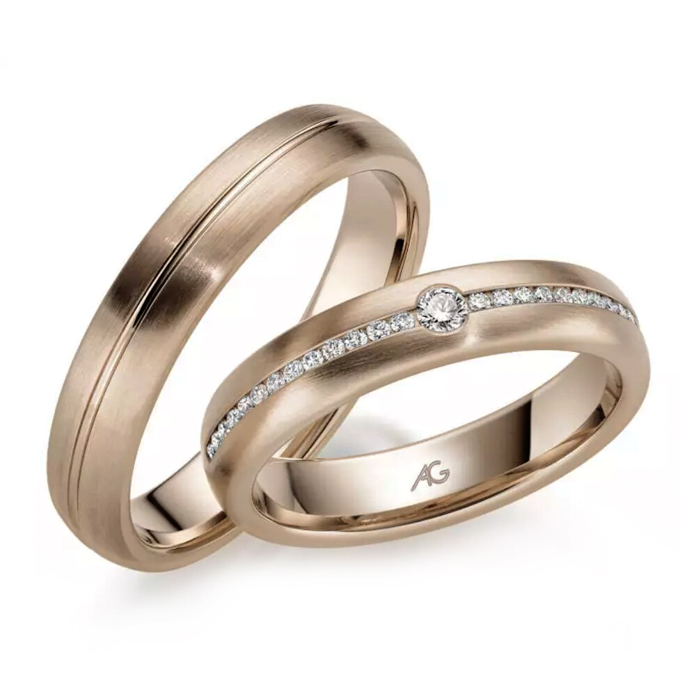 Gerstner Trauringe Haselnussgold 4/28524/4.5 & 28524/4.5