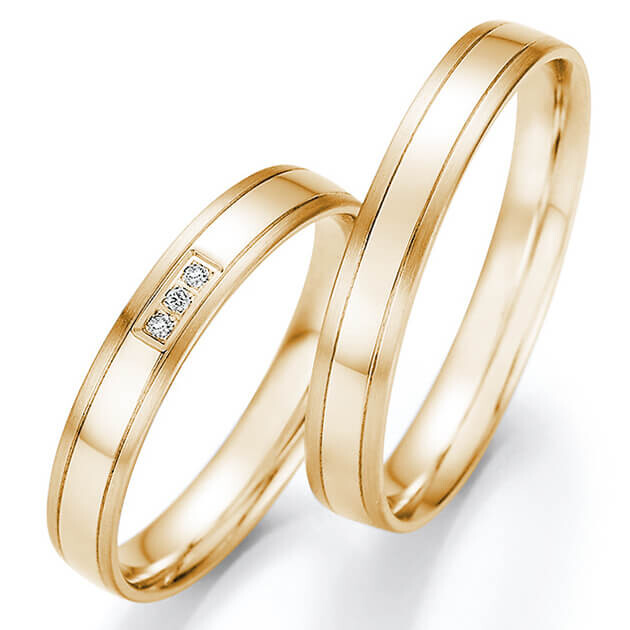 Collection Ruesch Trauringe Eheringe Gelbgold Brillant 66/61170 & 66/61180