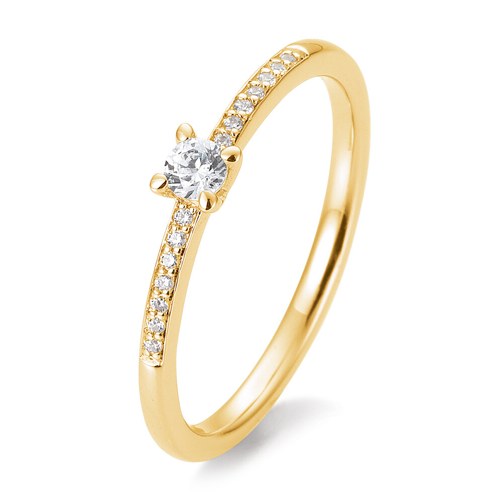 Breuning Verlobungsring 4er Krappe Gelbgold Brillant 41/85950