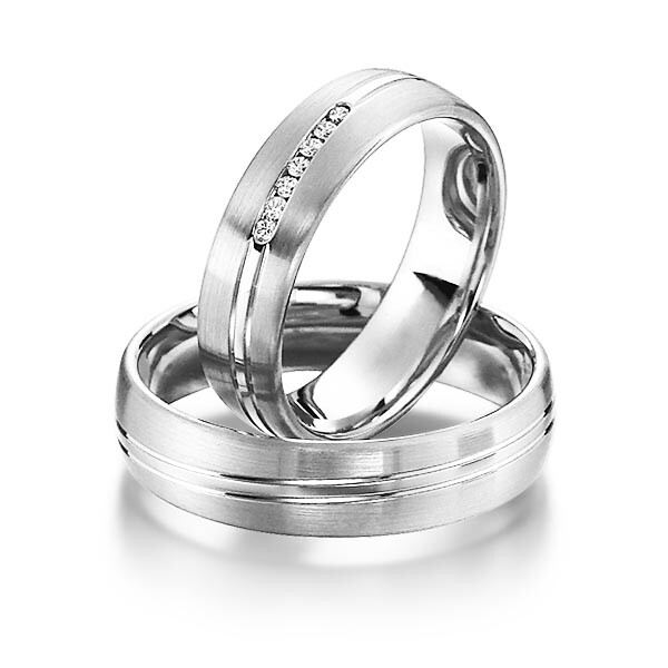Sickinger Trauringe Platin Saturnfugen Brillant SC-1140-4