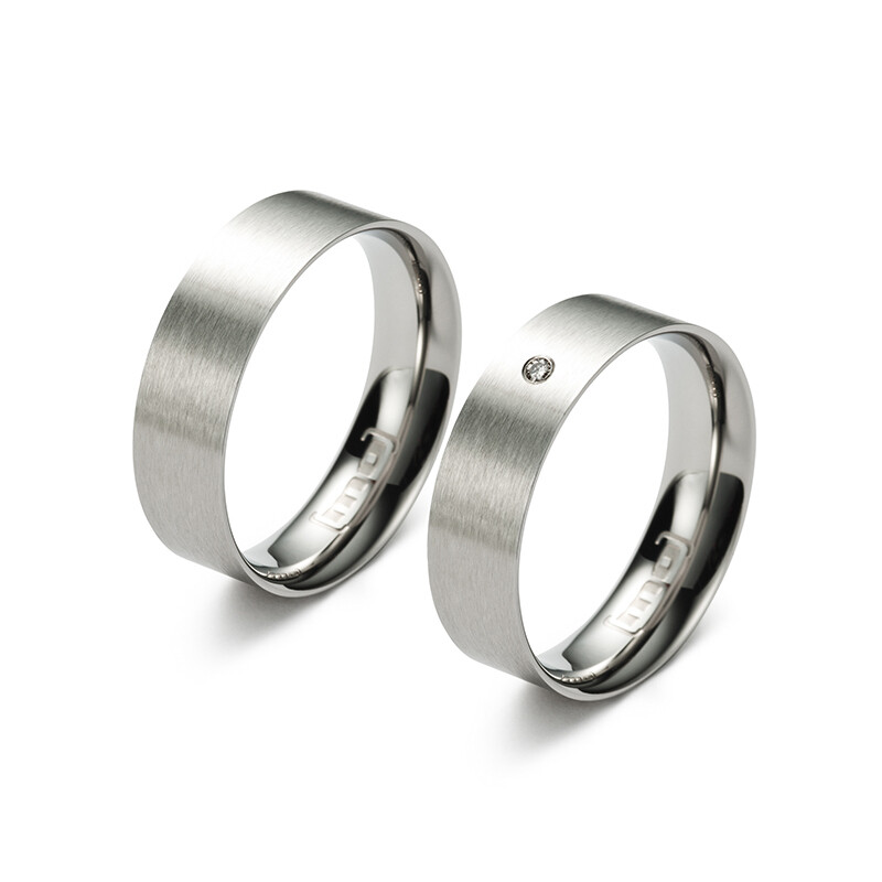 Partnerringe aus Edelstahl Brillant Monomania 21160-62