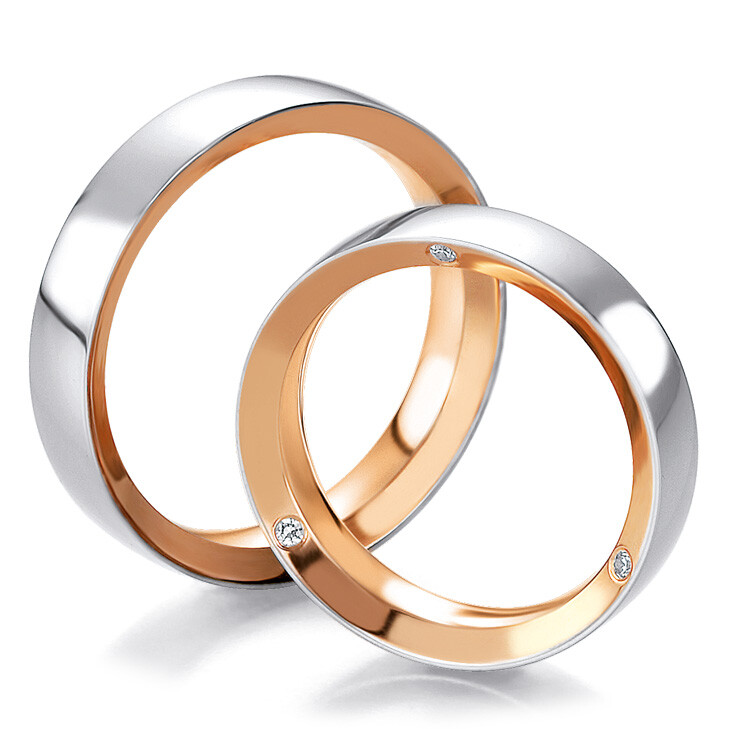 Breuning Trauringe Bicolor Design 48/05219 & 48/05220