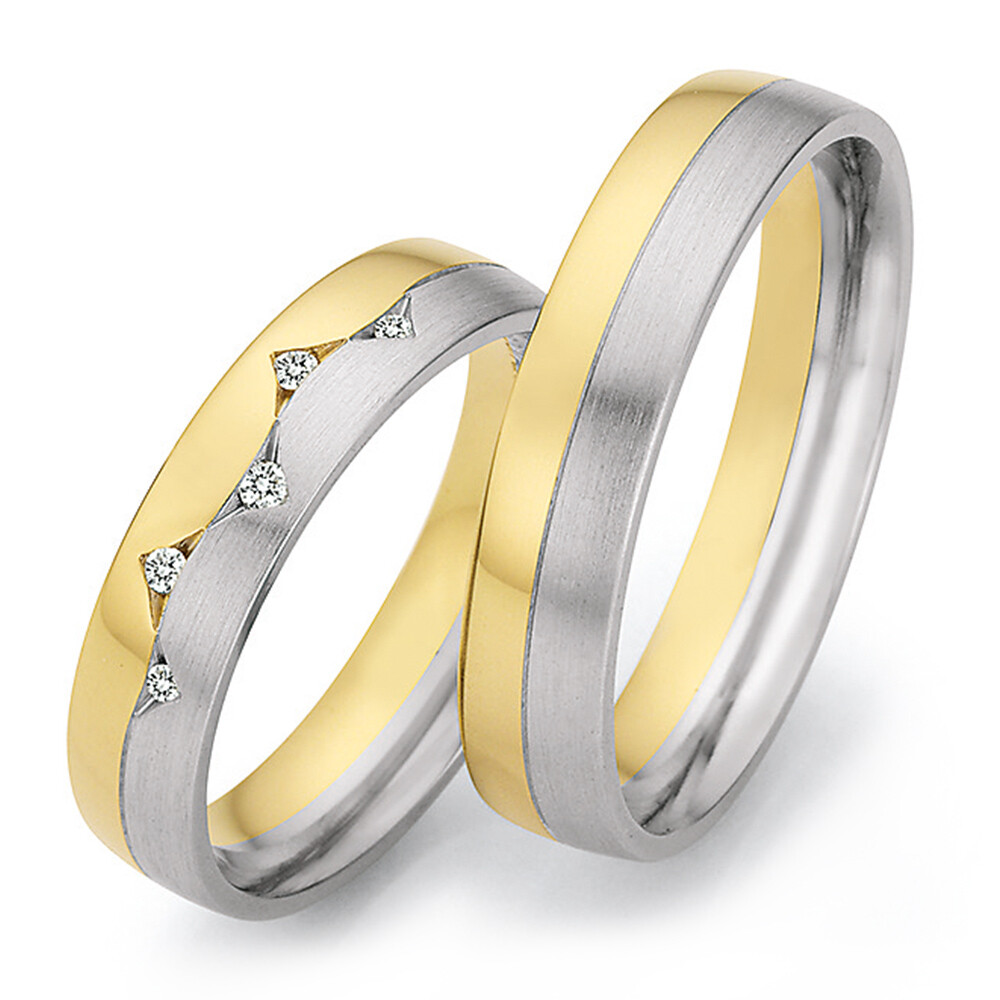 Eheringe Platin Gelbgold Honeymoon Ruesch 66/67130 & 66/67140