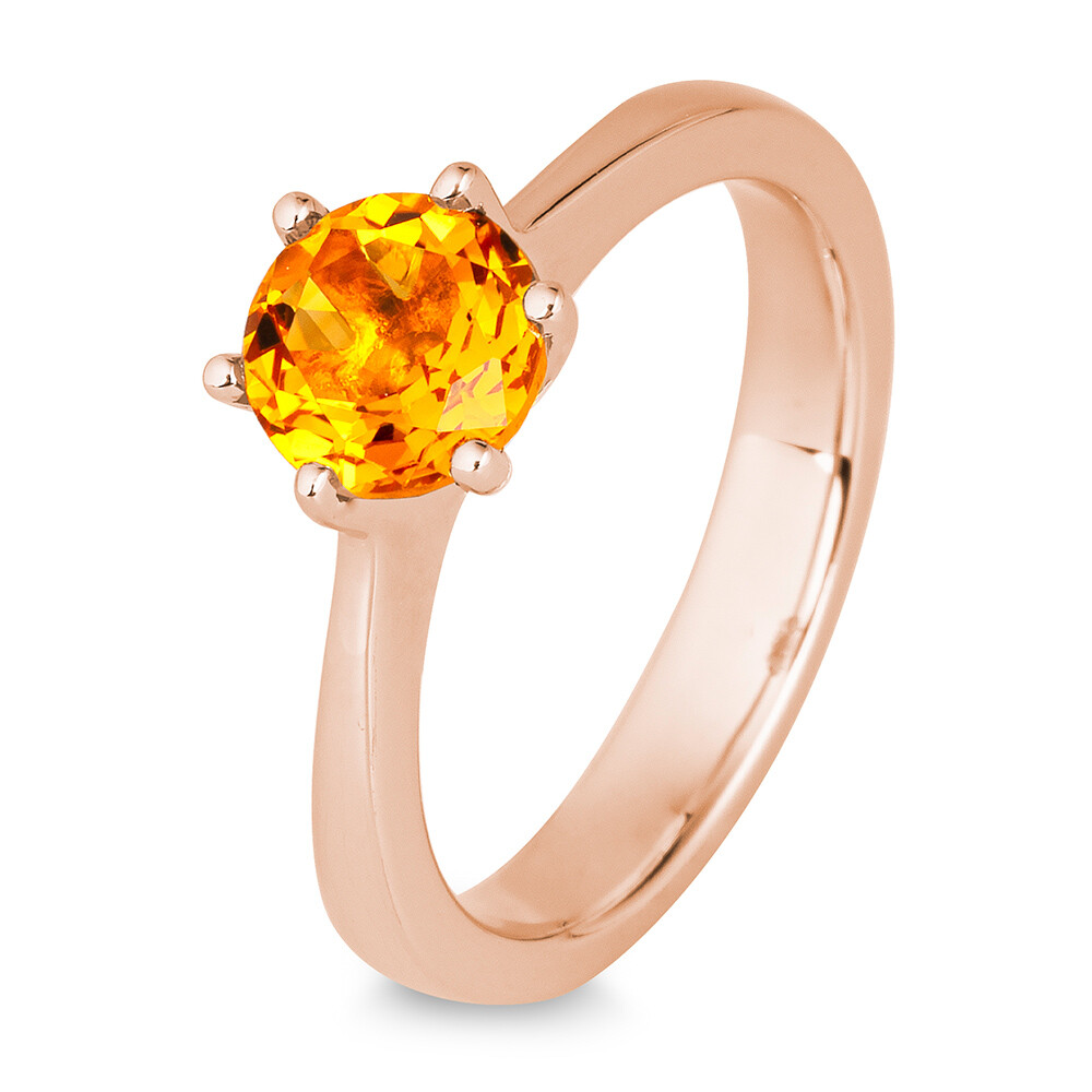 Verlobungsring mit Citrin BR197-4 Rotgold