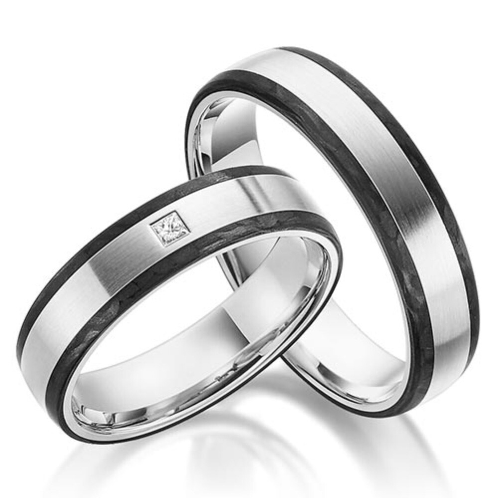 Sickinger Trauringe Carbon & Graugold SC-1190-4