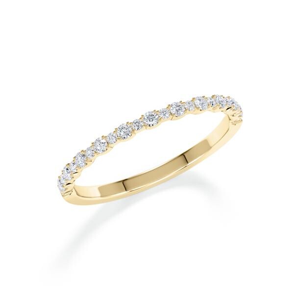 Memoire-Ring Vorsteckring Gelbgold 333 Diamant zus. 0,210ct. tw, si Rubin RU-1803