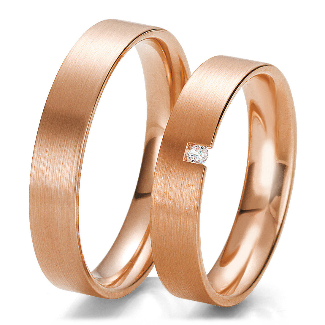 Breuning Trauringe Rotgold Rainbow 48/06213 & 48/06214