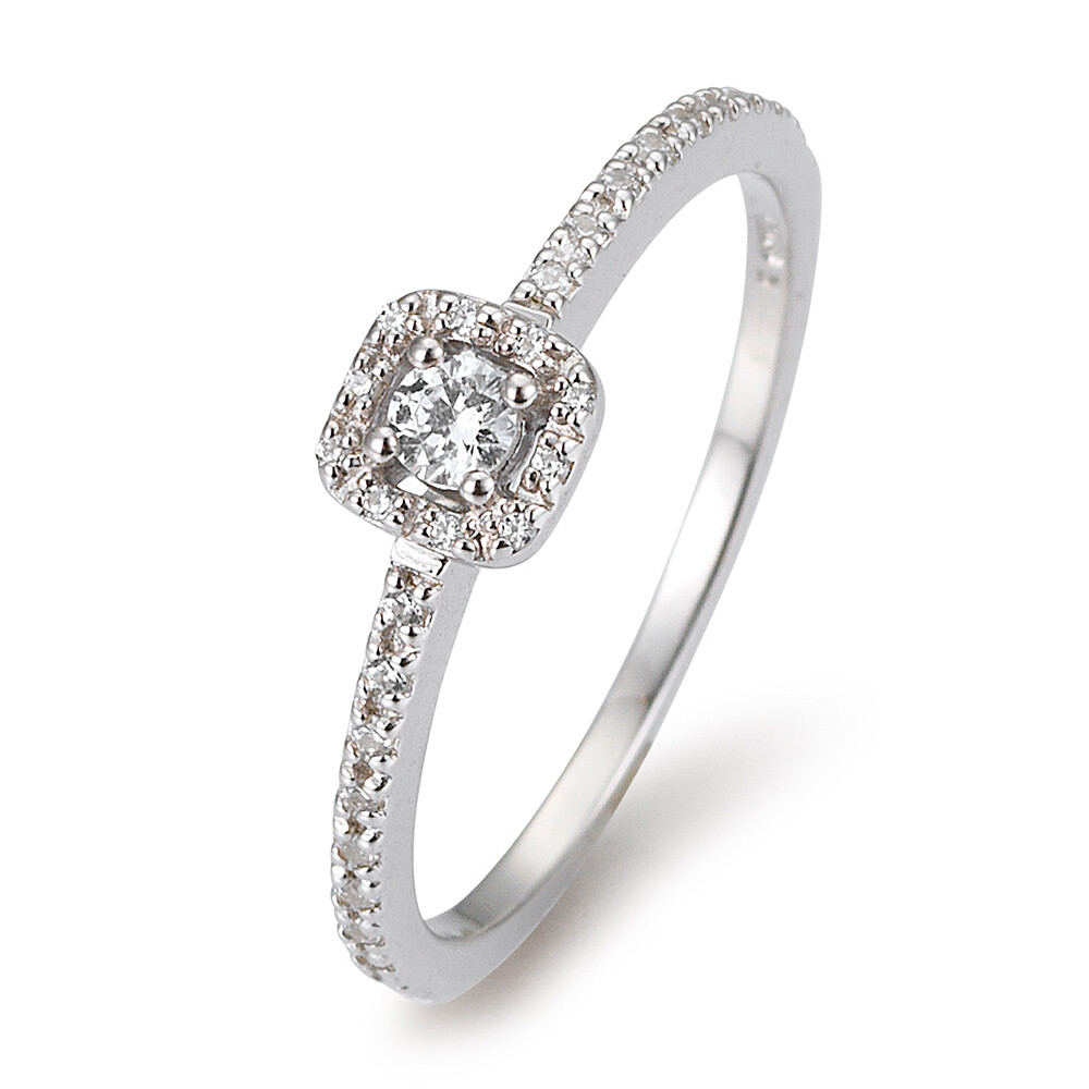 Fantasy Pavé Ring Eckig Weißgold Brillant Breuning 41/05802