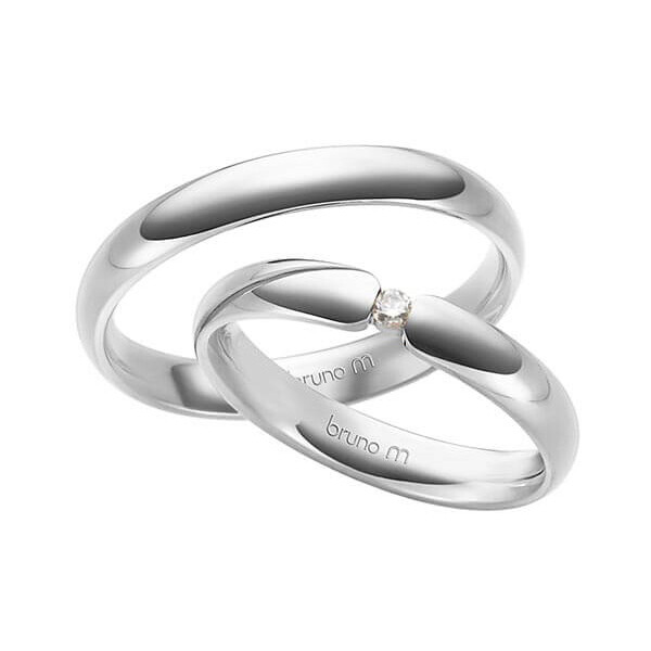 Bruno M Trauringe Palladium-Silber Brillant J-1003-1