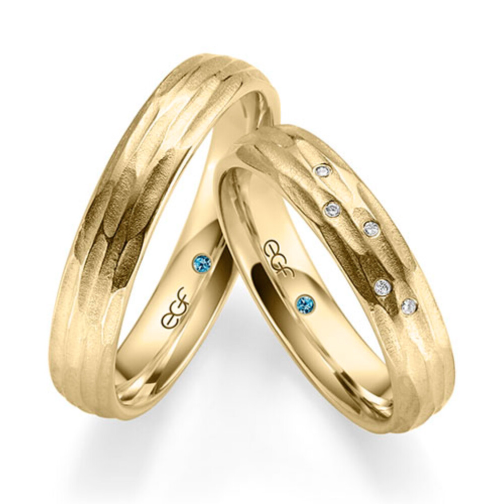 egf Trauringe Gelbgold Nature Brillant F-1379-2