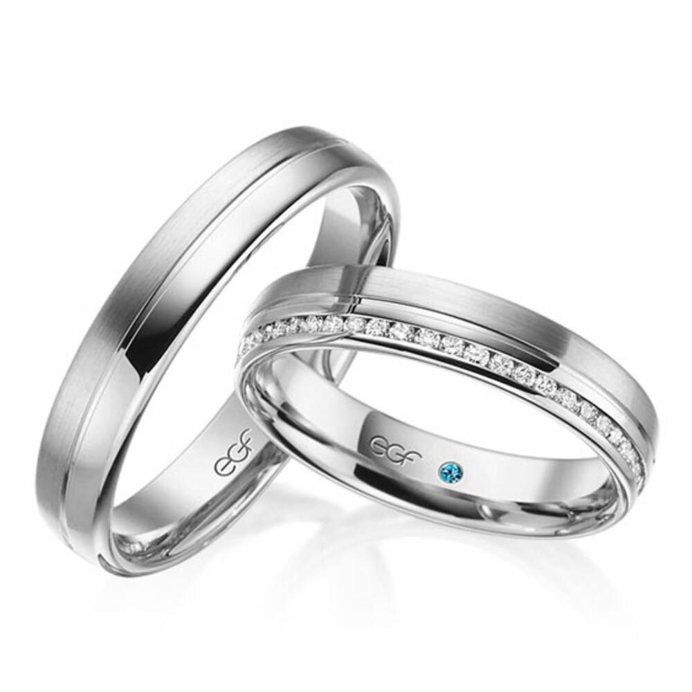 egf Trauringe Platin Brillant F-1332-2