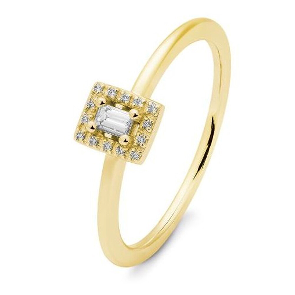 Ring Gelbgold Baguette Brillant Breuning 41-06208