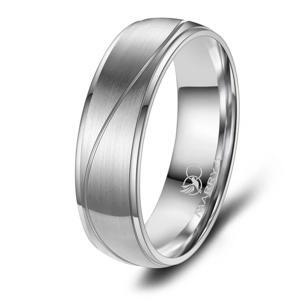 Herrenring Titan mit Wellenfuge Marrya TI-37