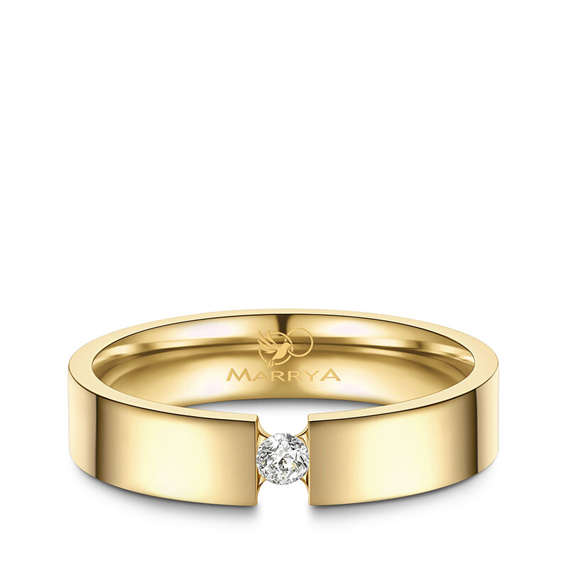 Eheringe Partnerringe Spann Edelstahl Gold Marrya ES-44