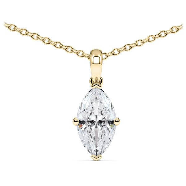 Collier Gelbgold 585 Marquise-Diamant zus. 1,500 ct, tw, vs Rubin RU-1781-20