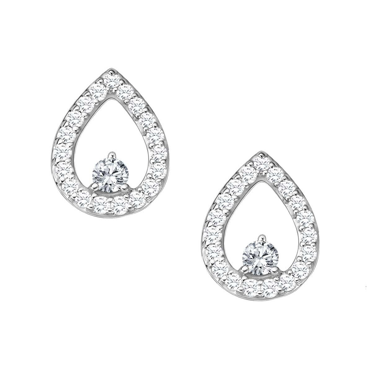 Ohrstecker Luna Tropfen Weißgold Brillant bella luce EH004620