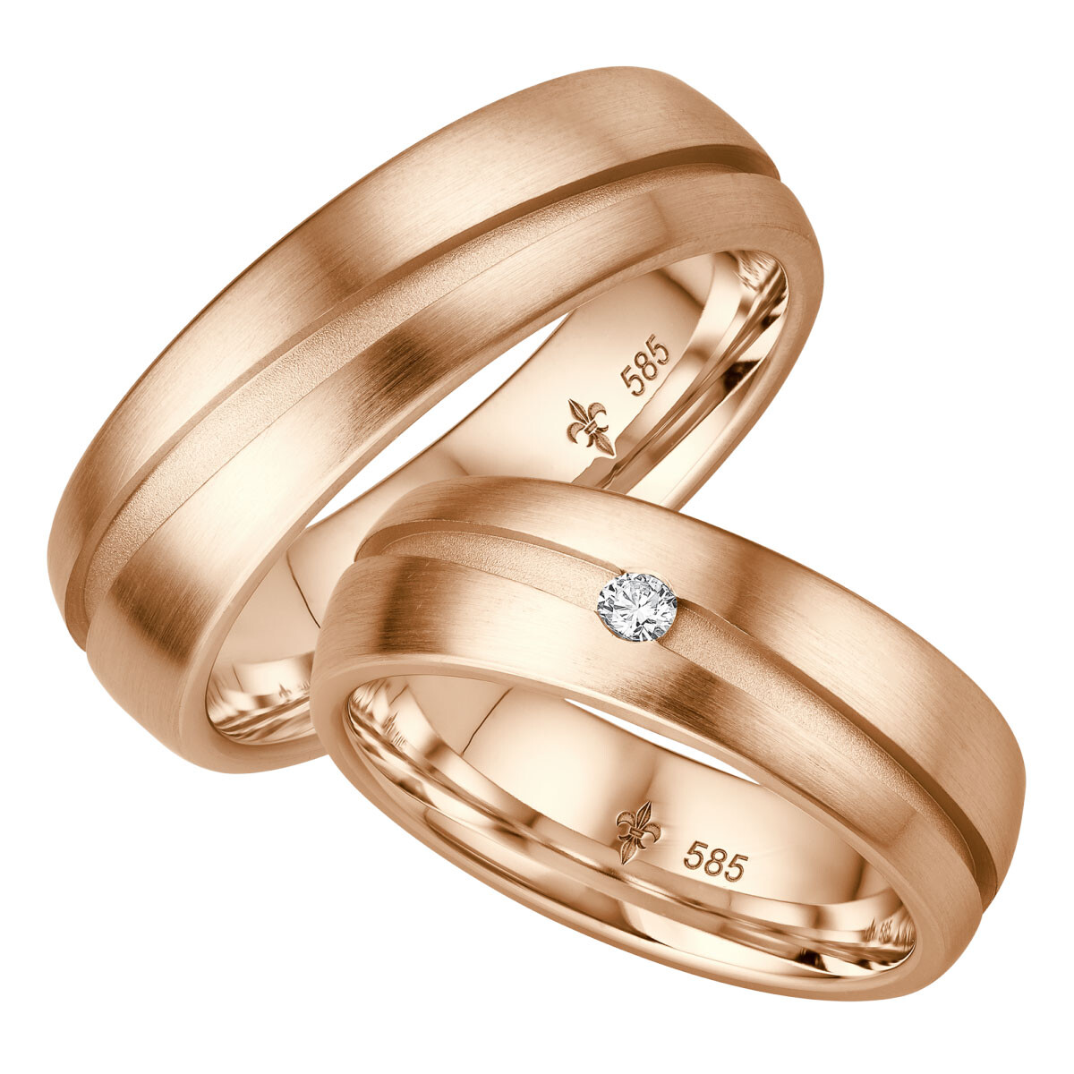 Giloy Trauringe Nathalie Rotgold TR-0-00022 & TR-1-00022