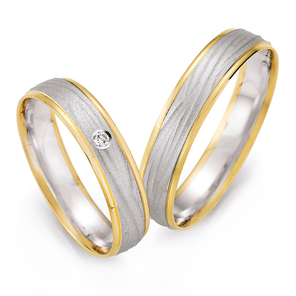 Ruesch Trauringe 66/43030 & 66/43040 Weißgold & Gelbgold