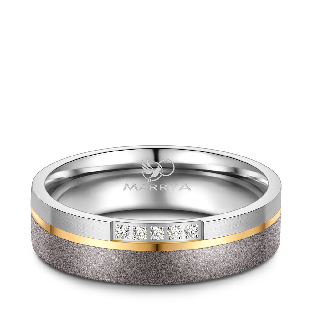 Damenring Tantal Titan Gold plattiert Marrya TA-01