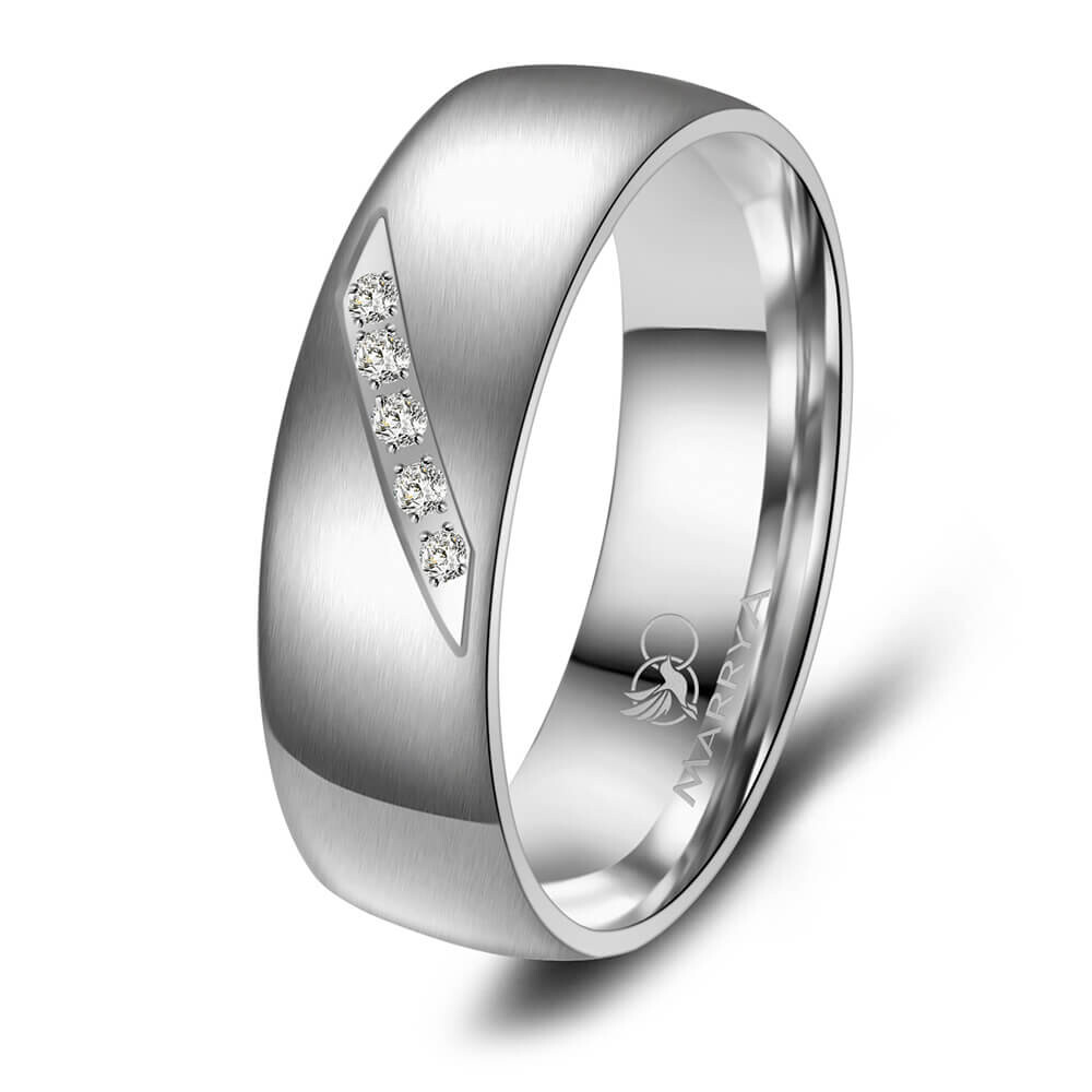 Damenring Edelstahl Zirkonia Marrya ES-04