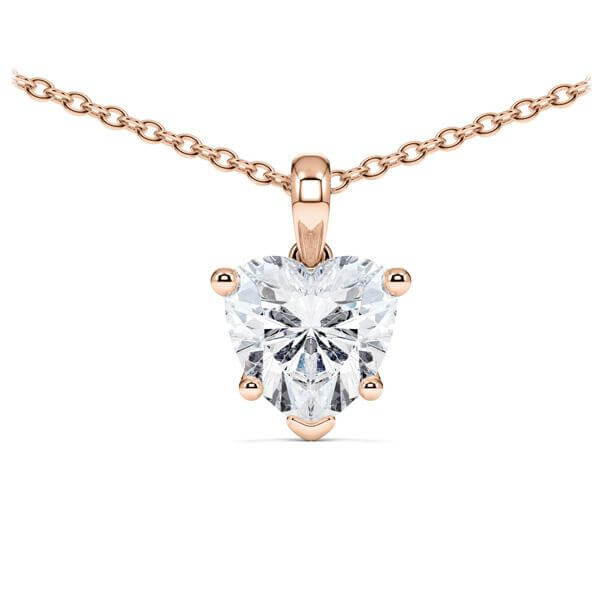 Collier Rotgold 585 Herzform-Diamant zus. 2,000 ct, tw, vs Rubin RU-1780-24