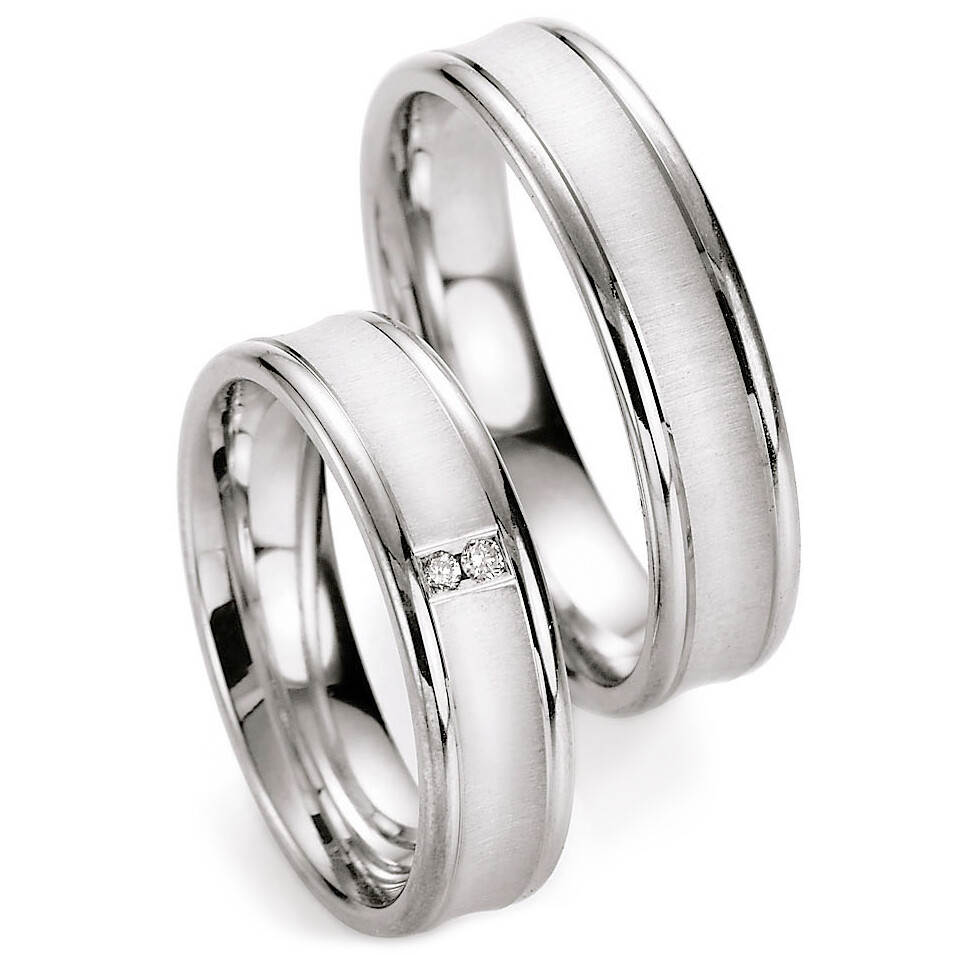 Collection Ruesch Trauringe Weißgold 55/10170 White Style Silver Inspiration Brillant