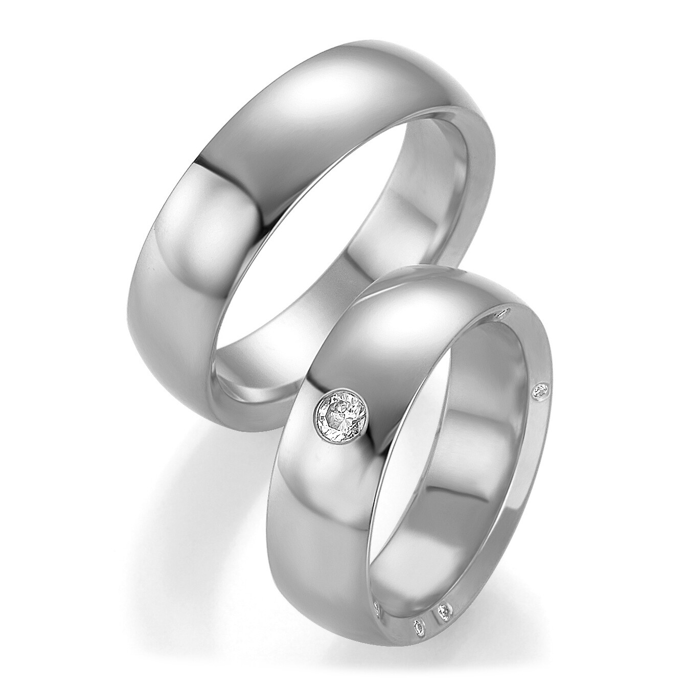 Breuning Trauringe Weißgold 48/05227 & 48/05228 Eheringe