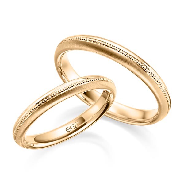 egf Trauringe Roségold Perlfuge F-1344-7