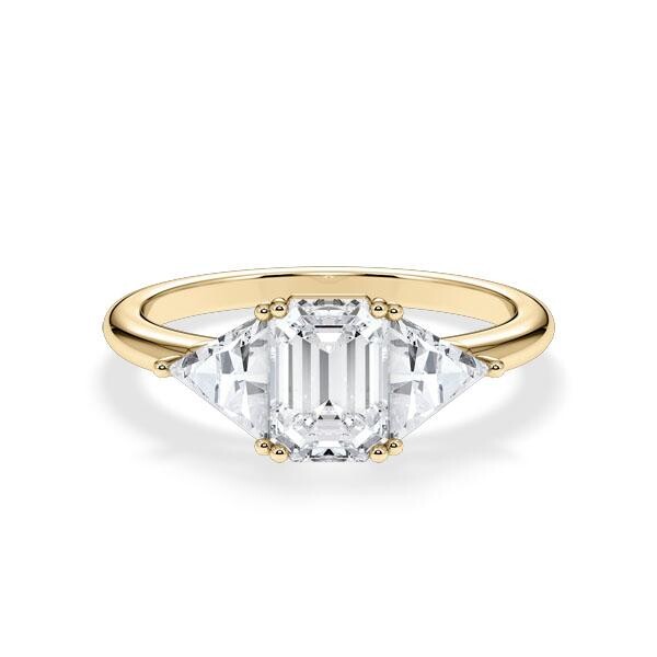 Verlobungsring Gelbgold 750/- zus. 2,000 ct, LAB - e, vs2 - RU-1864-8