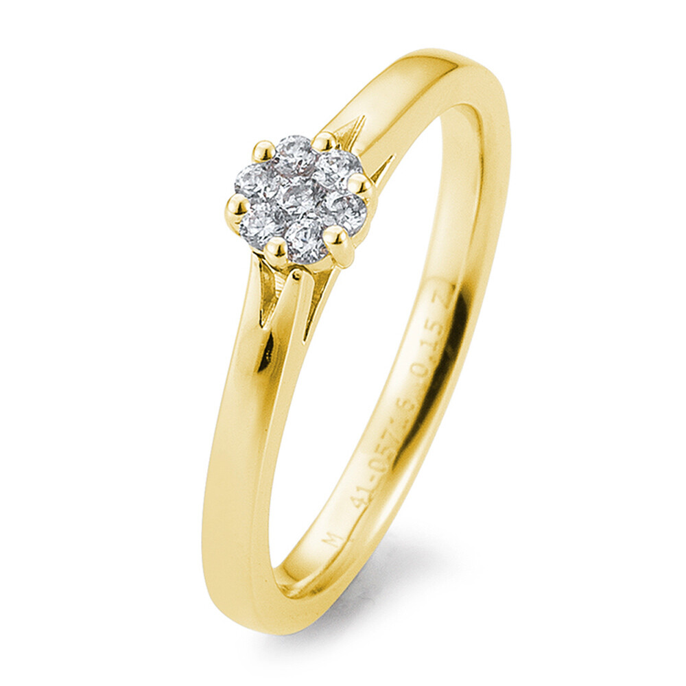 Breuning Verlobungsring Flower Gelbgold Brillant 41/05716
