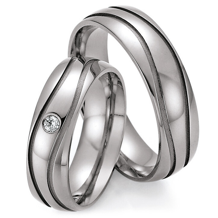 Ruesch Trauringe 77/20130-060 & 77/20140-060 aus Titan