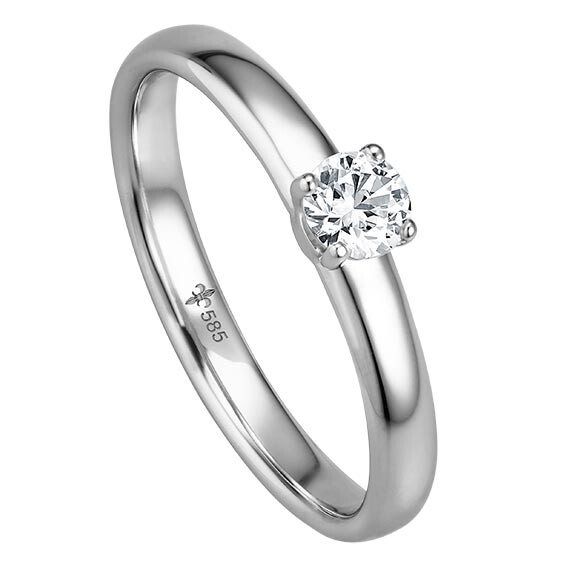 Solitär Ring Weißgold Giloy TV000016-2