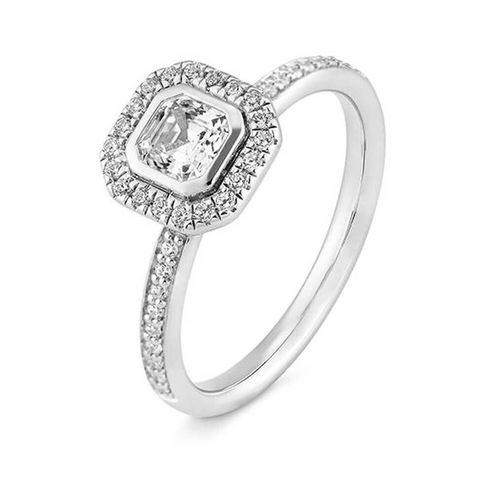 Verlobungsring Asscher Weißgold Lab-Grown Diamanten Breuning