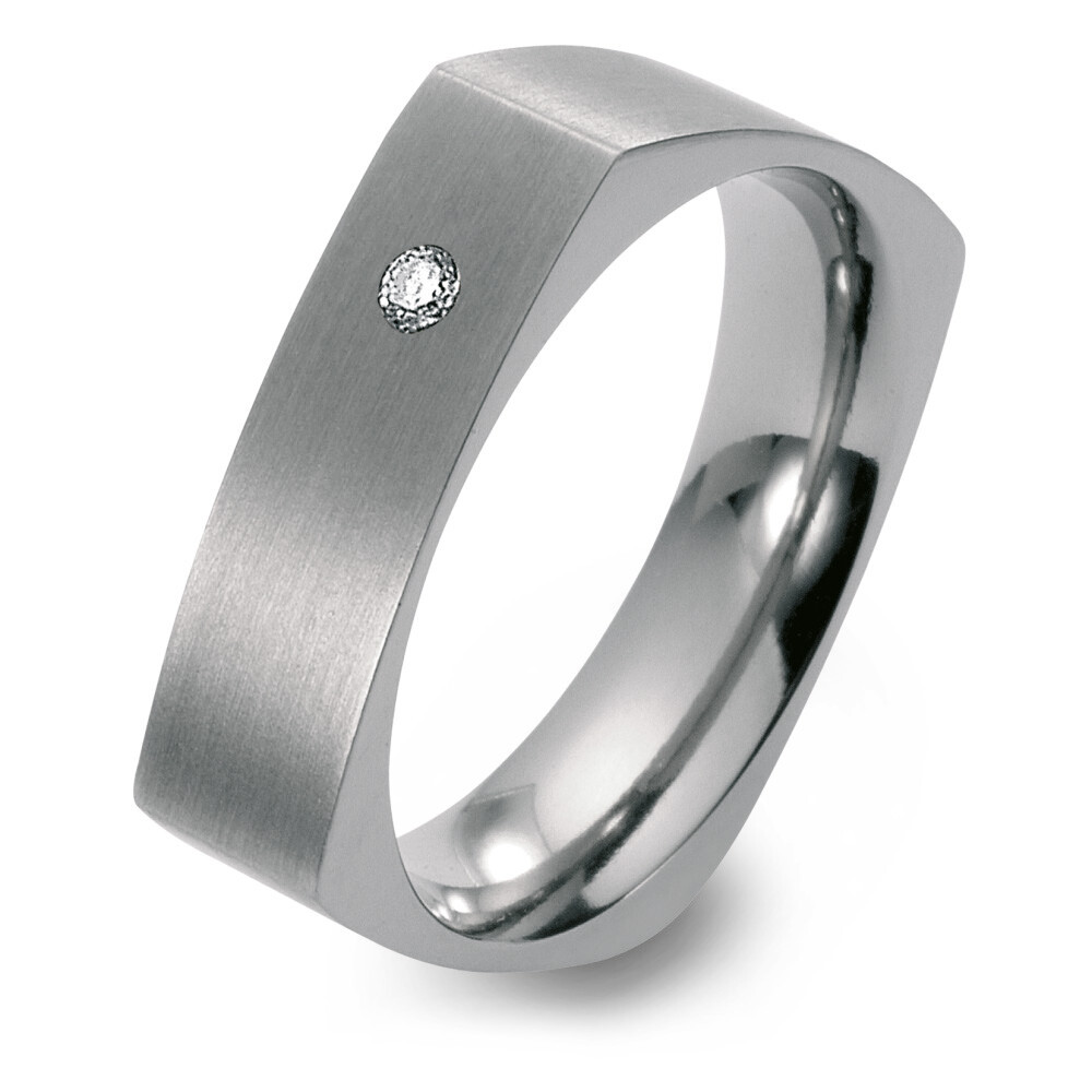 Herrenring aus Titan mit Diamant - TitanFactory 51267