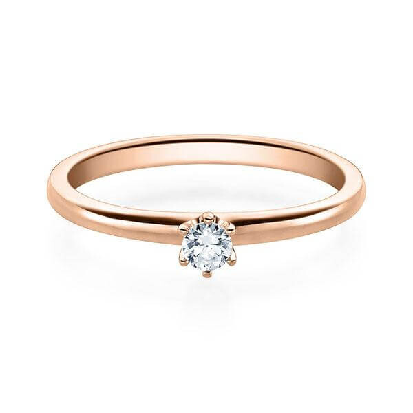 Verlobungsring 6er Krappe Rotgold Rubin RU-1585