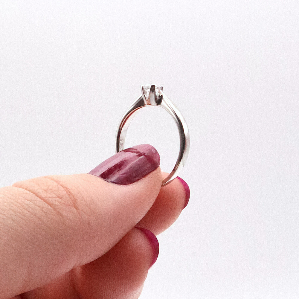 Antragsring Solitär Silber 925 rhodiniert RZ00010