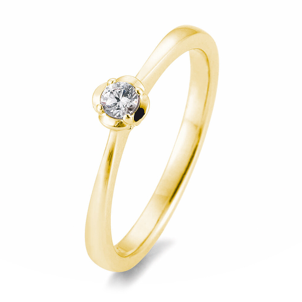 Verlobungsring Rose BR106-9 Gelbgold Brillant
